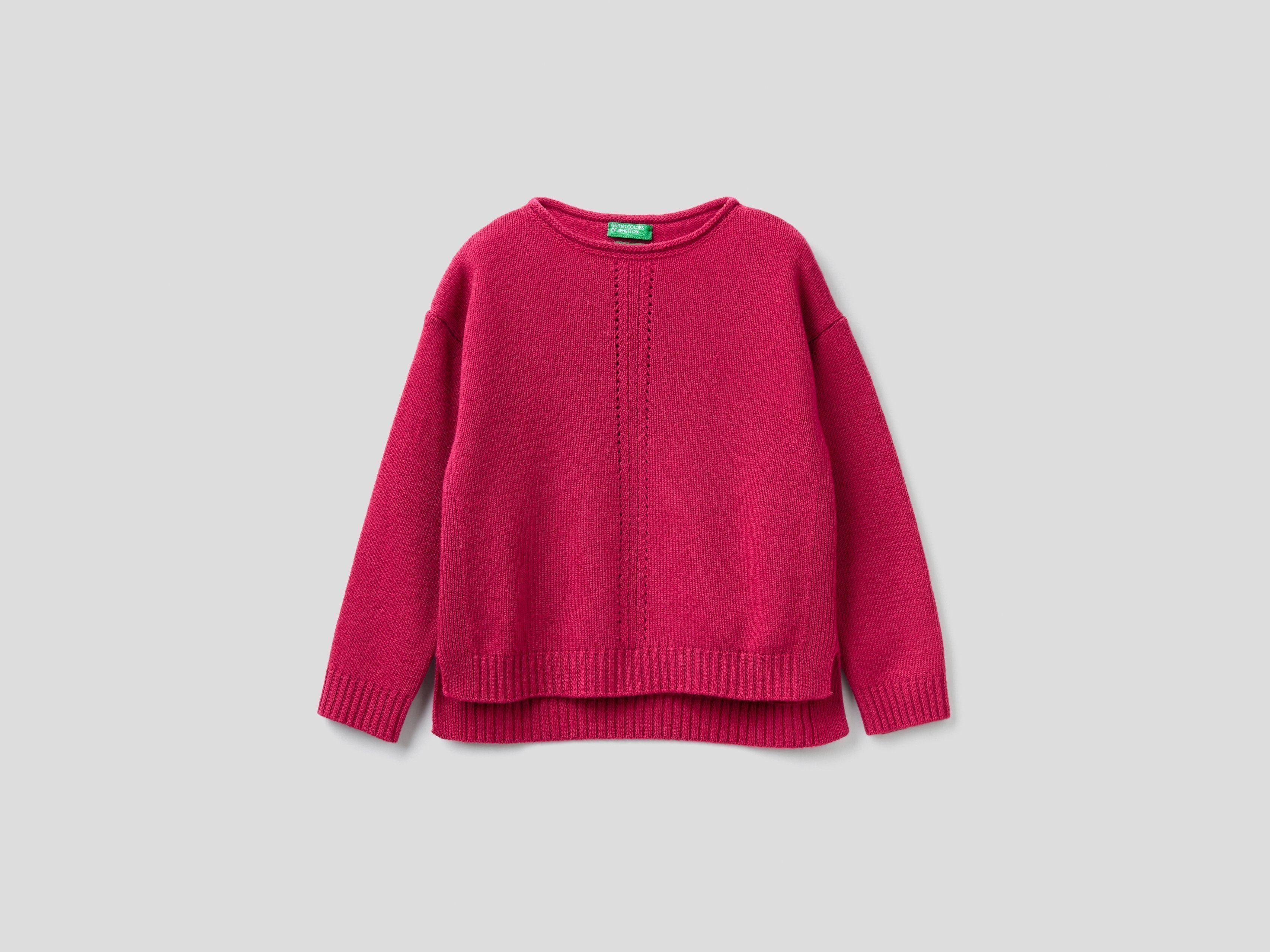 

Джемпер для девочек Benetton цв. фиолетовый р.140, 21A_1244C1949