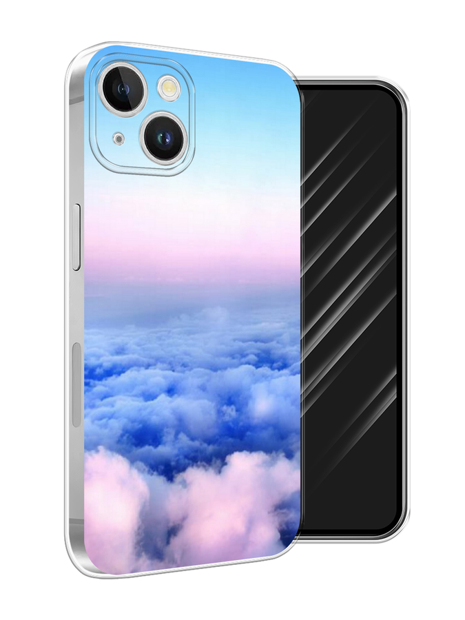 

Чехол Awog на Apple iPhone 15 Plus "Облака", Голубой;розовый;бирюзовый, 15650-1