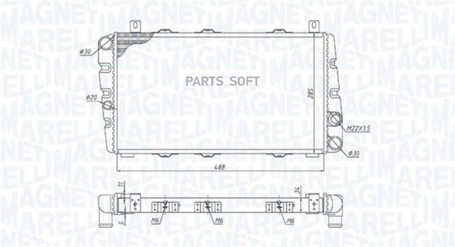 

MAGNETI MARELLI 350213189700 Радиатор [490x285] () 1шт