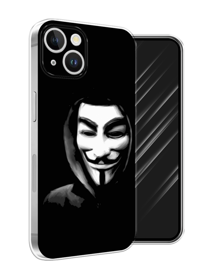 

Чехол Awog на Apple iPhone 15 Plus "Анонимус", Черный;серый;белый, 15650-1