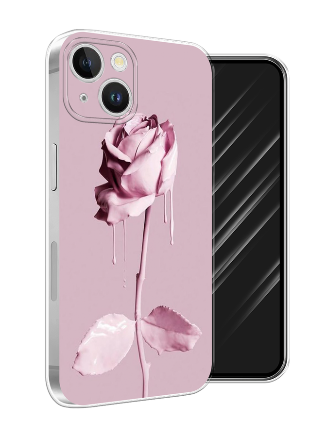 

Чехол Awog на Apple iPhone 15 Plus "Роза в краске", Белый;розовый, 15650-1