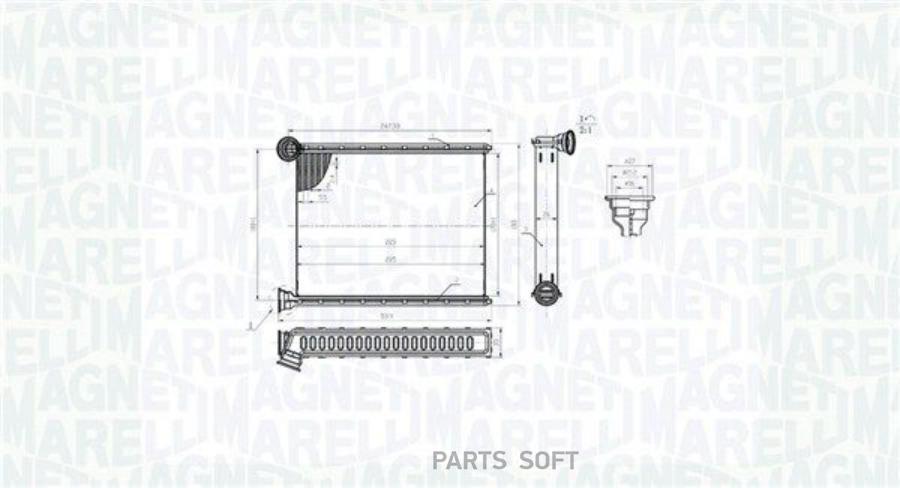 Радиатор отопителя Magneti Marelli 350218473000