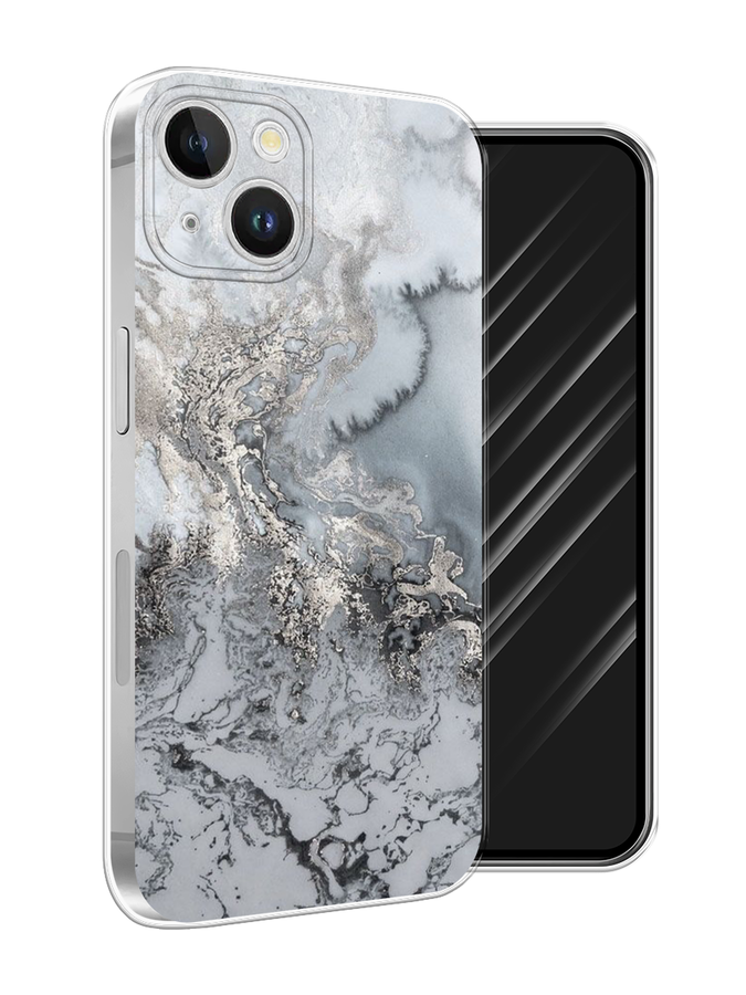 

Чехол Awog на Apple iPhone 15 Plus "Морозная лавина серая", Серый;серебристый, 15650-1