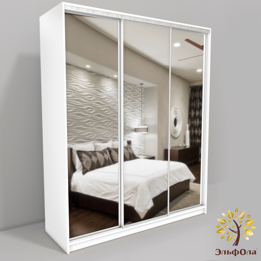 

Шкаф-купе ЭльфОла Элеганс трехдверный, Белый, Элеганс