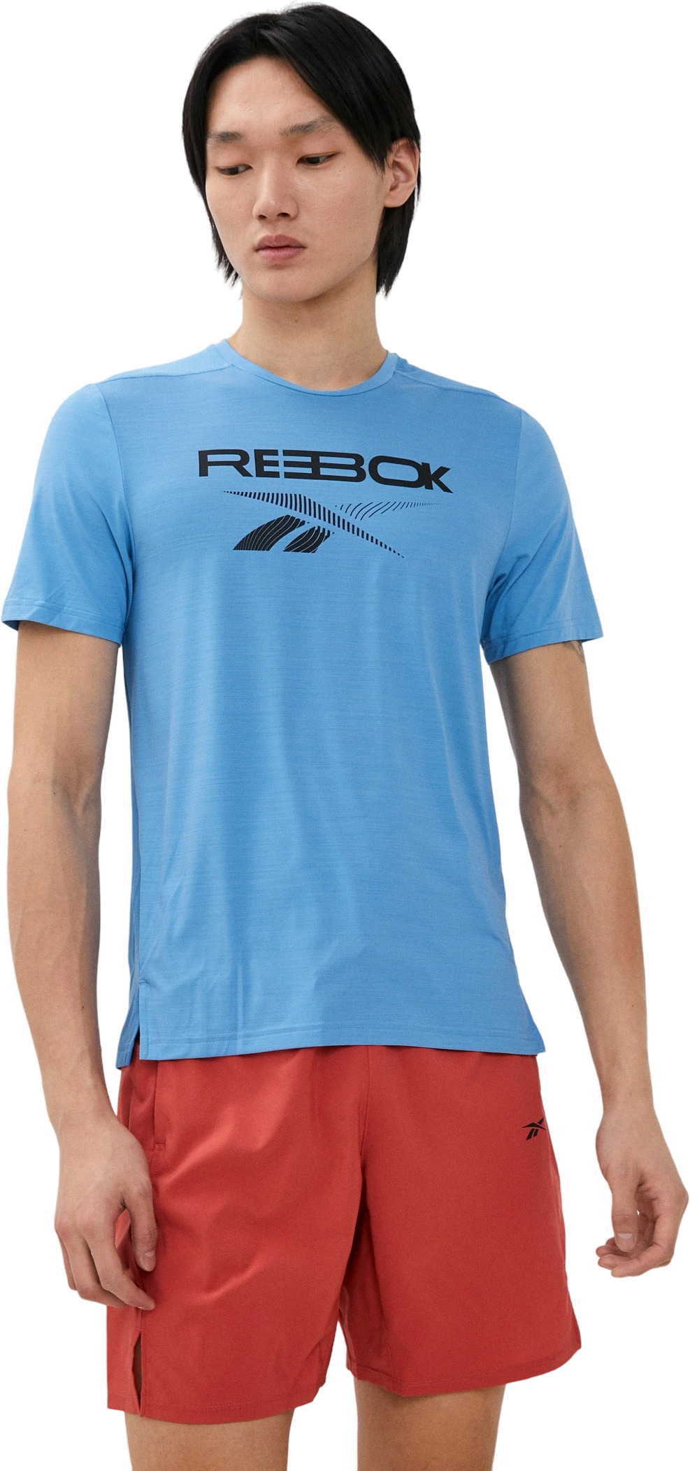 

Футболка мужская Reebok H46596 голубая XL, Голубой, H46596