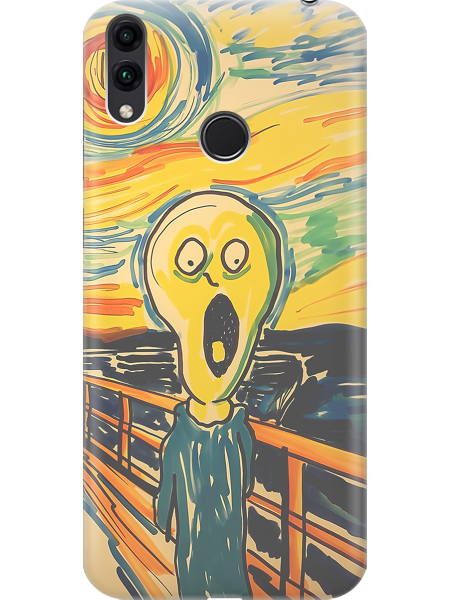 

Силиконовый чехол на Honor 8C с принтом "Искаженный крик", Прозрачный;желтый;синий, 719708851