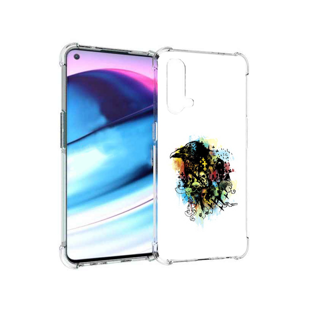 

Чехол MyPads Tocco для OnePlus Nord CE 5G ворон и черепа (PT227196.126.273), Tocco