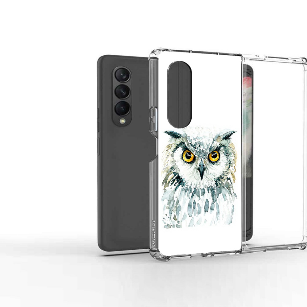 

Чехол MyPads Tocco для Samsung Galaxy Z Fold2 Серьезная сова, Прозрачный, Tocco