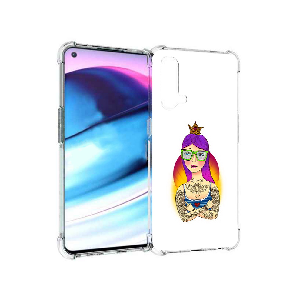 

Чехол MyPads Tocco для OnePlus Nord CE 5G девушка в татуировках с короной, Tocco