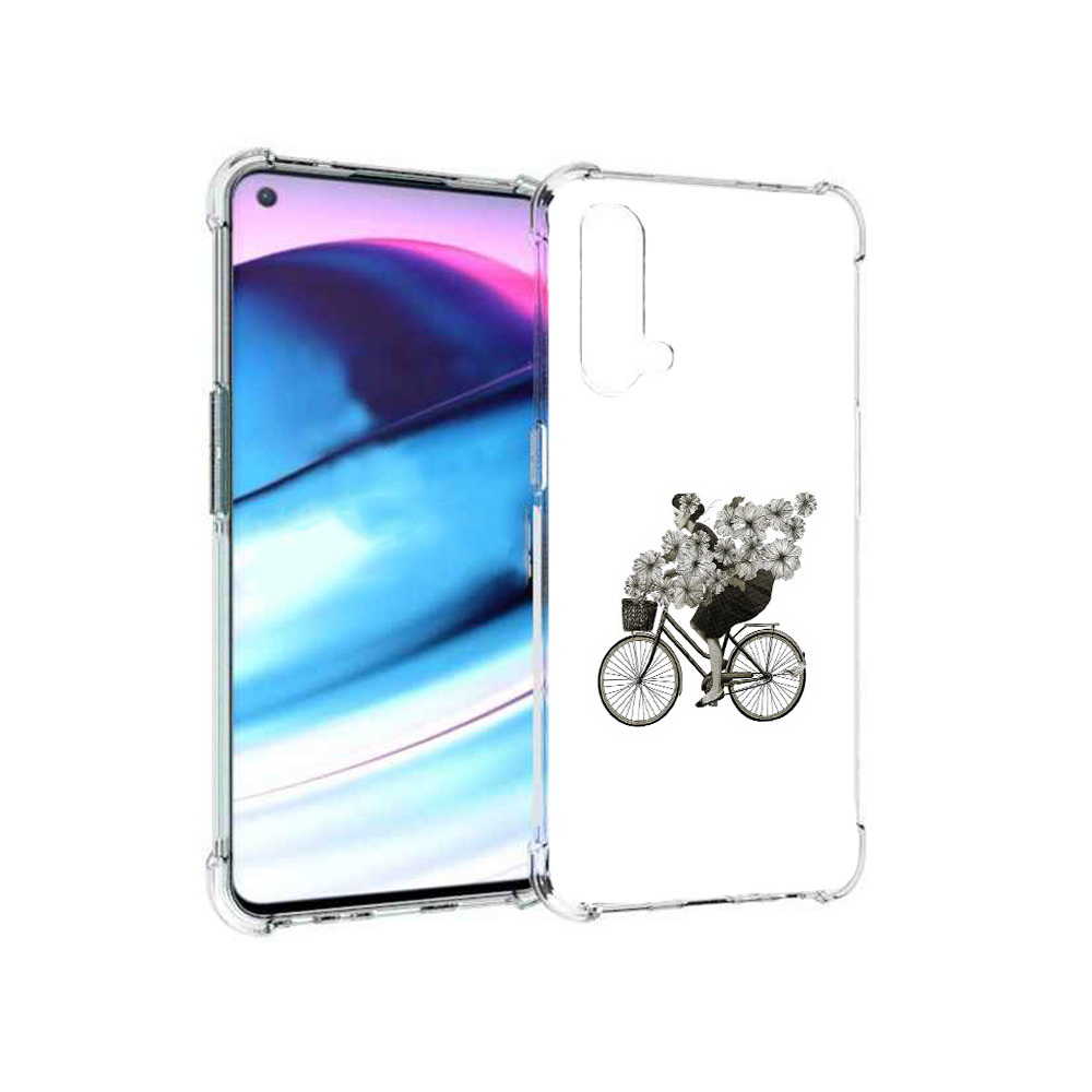 

Чехол MyPads Tocco для OnePlus Nord CE 5G девушка на велосипеде с цветами, Tocco