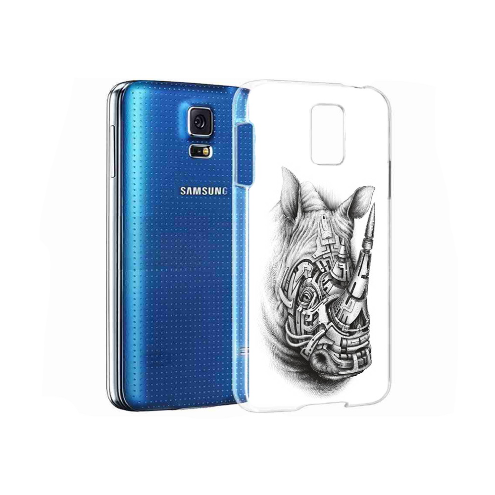 

Чехол MyPads Tocco для Samsung Galaxy S5 стальной носорог (PT12196.512.620), Прозрачный, Tocco