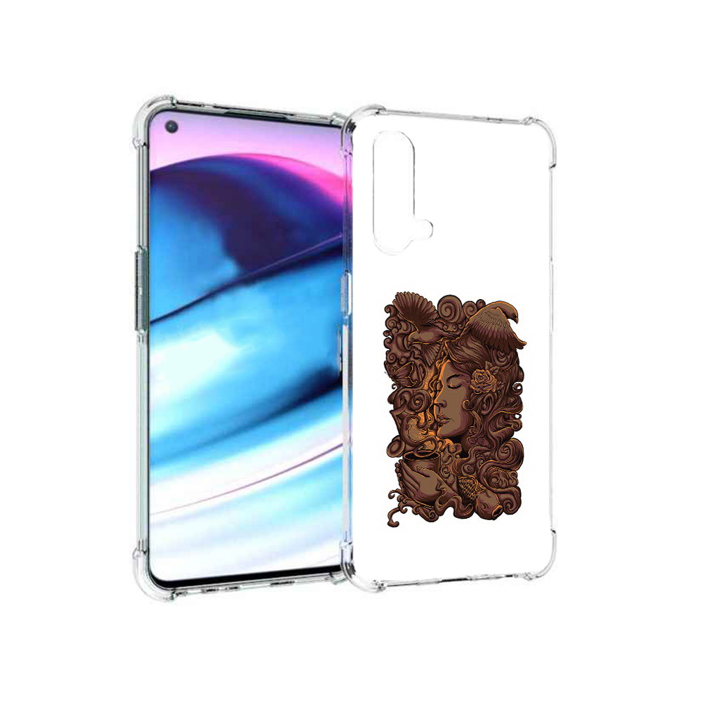 

Чехол MyPads Tocco для OnePlus Nord CE 5G девушка с длинными волосами абстракция, Tocco