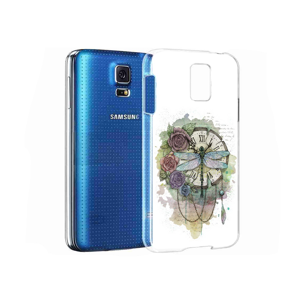 Чехол MyPads Tocco для Samsung Galaxy S5 старинные часы в цветах (PT12196.512.621)