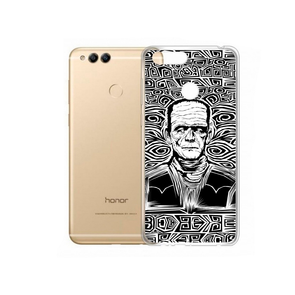 

Чехол MyPads Tocco для Huawei 7X франкенштейн черно белый (PT94112.65.661), Прозрачный, Tocco