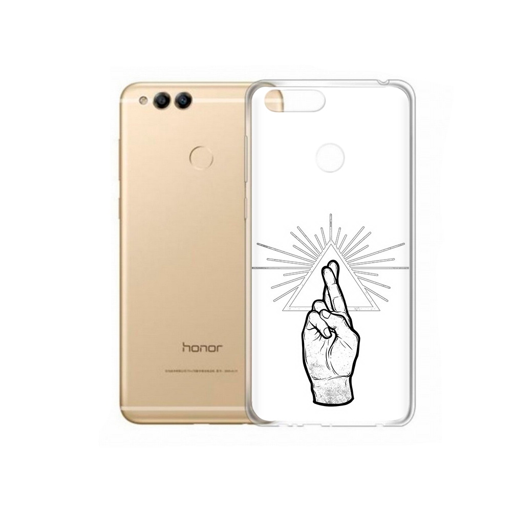 Чехол MyPads Tocco для Huawei 7X черно белая рука (PT94112.65.681)