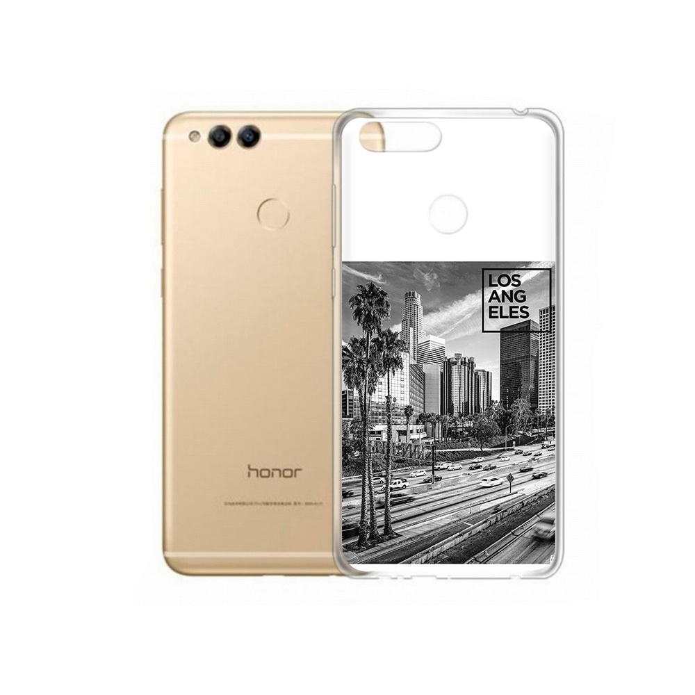 

Чехол MyPads Tocco для Huawei 7X черно белый лос анджелес (PT94112.65.685), Прозрачный, Tocco