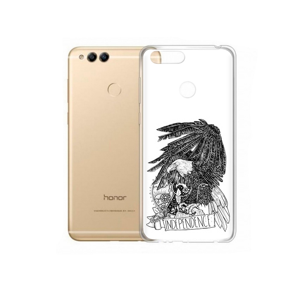 

Чехол MyPads Tocco для Huawei 7X черно белый сокол (PT94112.65.688), Прозрачный, Tocco