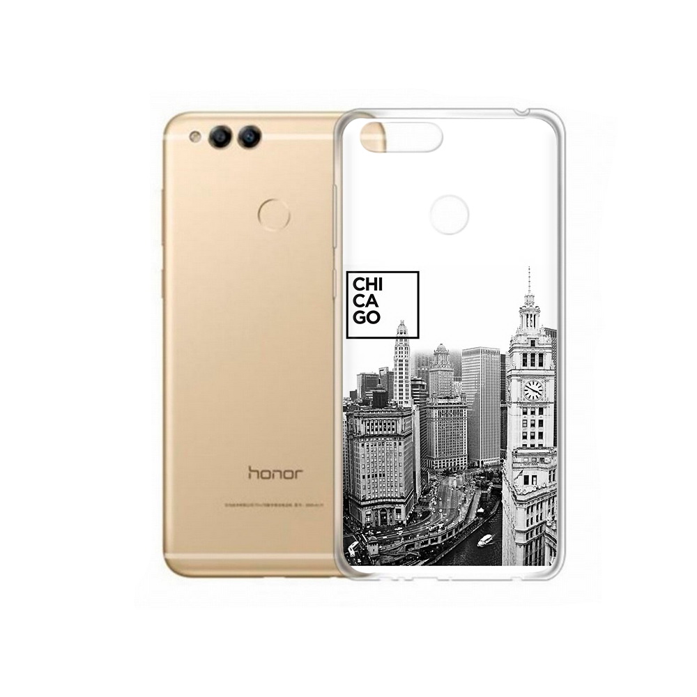 

Чехол MyPads Tocco для Huawei 7X черно белый чикаго (PT94112.65.689), Прозрачный, Tocco