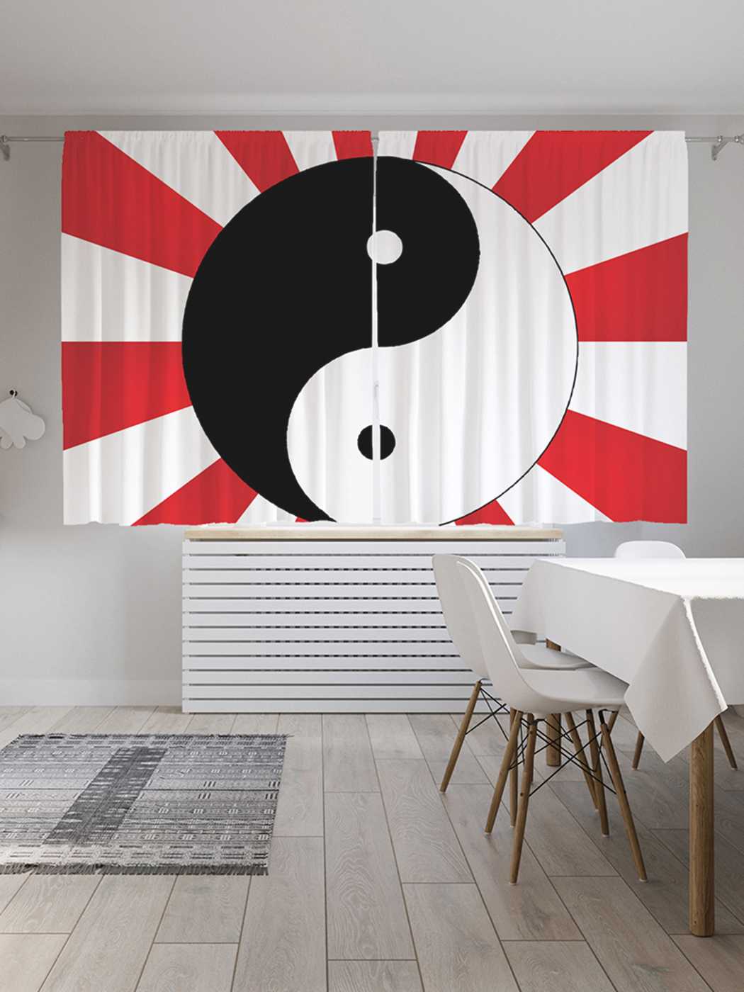 

Классические шторы JoyArty "Сбалансированные формы", Oxford DeLux, 2 полотна 145x180 см, Сбалансированные формы