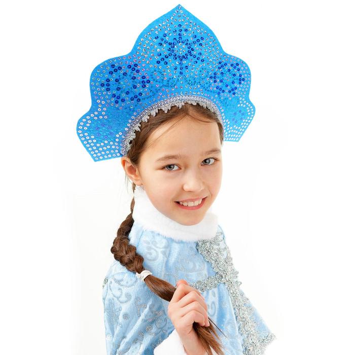 

Кокошник Batik Снегурочка Танюшка, цвет голубой, Карнавальные кокошники.