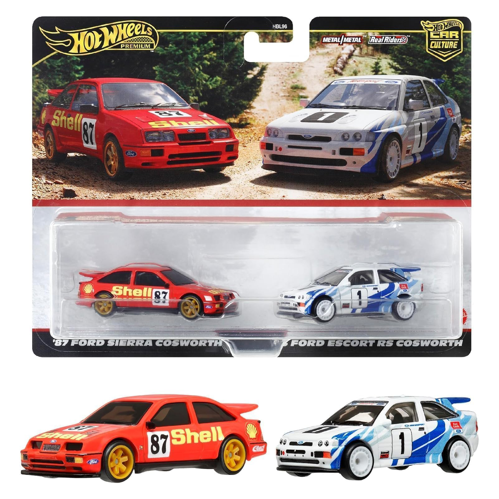 

Машина Hot Wheels Premium TGT 2 Pack HRR73, Красный;белый