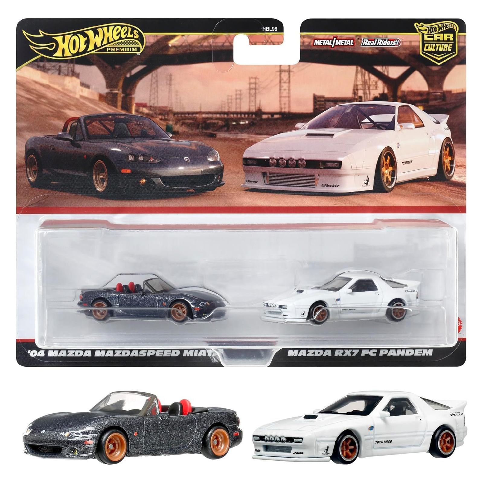 

Машина Hot Wheels Premium TGT 2 Pack HRR75, Синий;белый