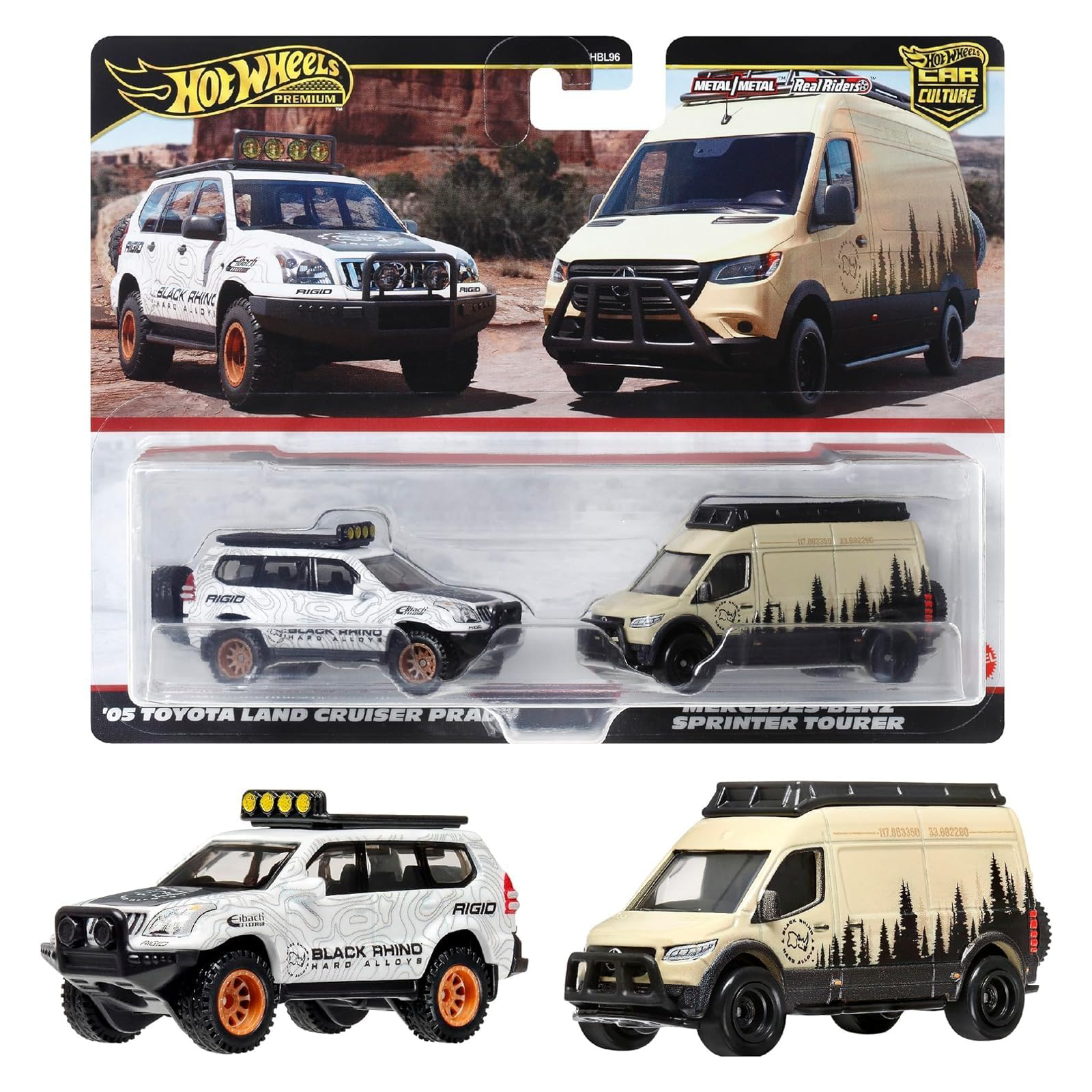 

Машина Hot Wheels Premium TGT 2 Pack HRR76, Белый;бежевый