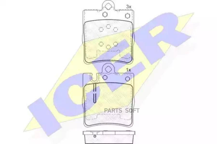 

Колодки Задние Mercedes W203 00>/A208/A209 Clk Icer 181312 Icer арт. 181312