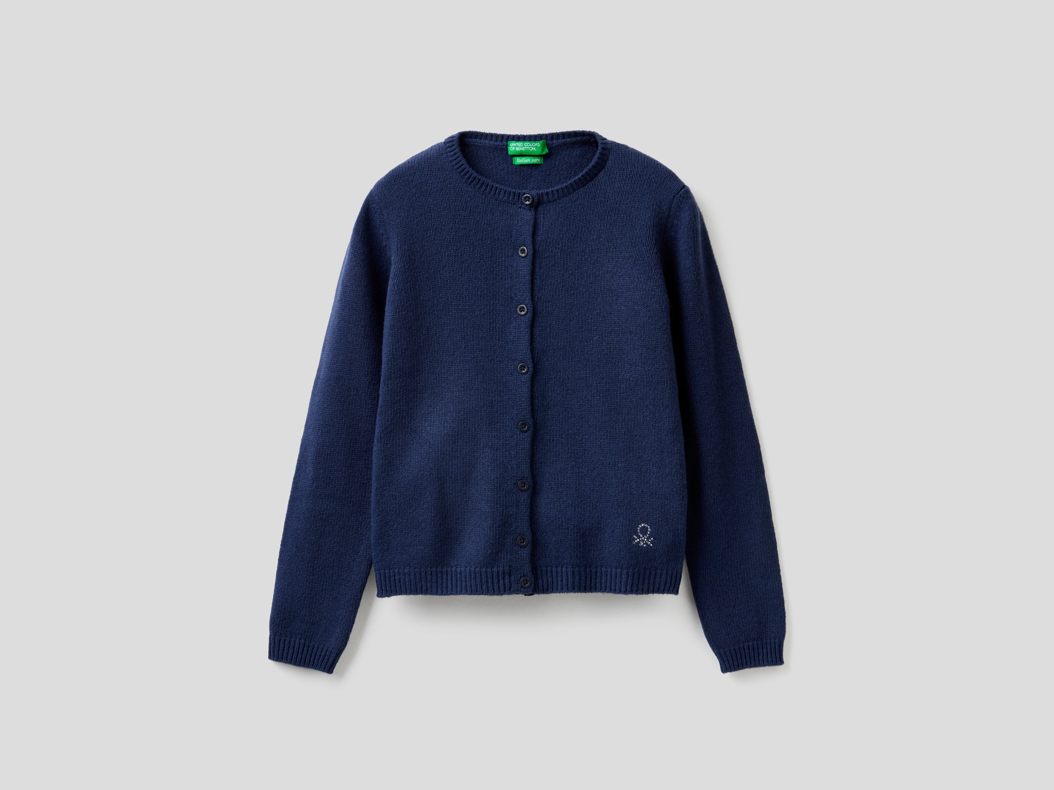 

Кардиган для девочек Benetton цв. синий р.110, 21A_1244C5421