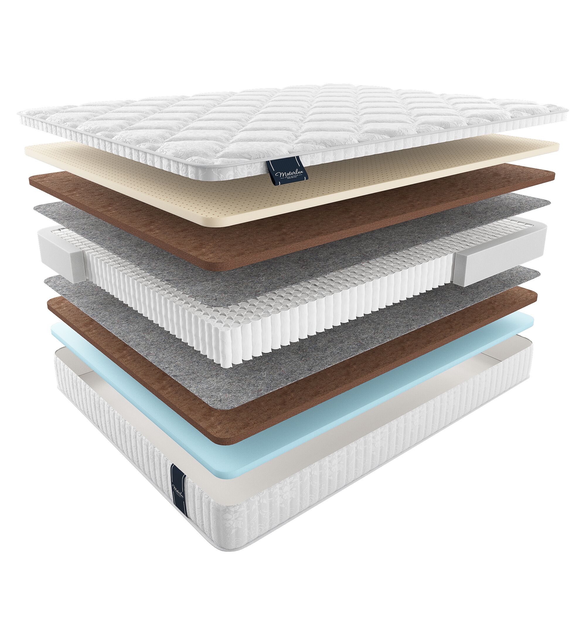 

Матрас Materlux New Elite Dormi 205х200, Бежевый;белый;серый;серебристый, Dormi