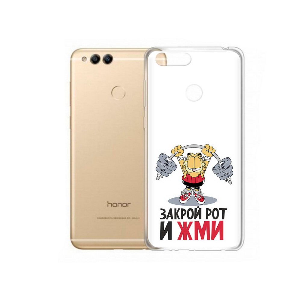 

Чехол MyPads Tocco для Huawei 7X Закрой рот и жми (PT94112.65.83), Прозрачный, Tocco