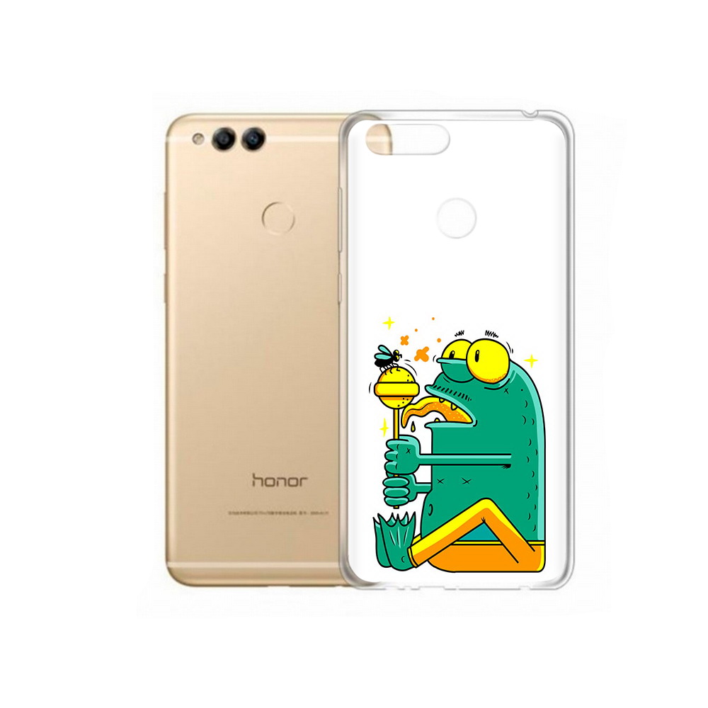 

Чехол MyPads Tocco для Huawei 7X Зеленая лягушка с чупа чупсом (PT94112.65.85), Прозрачный, Tocco