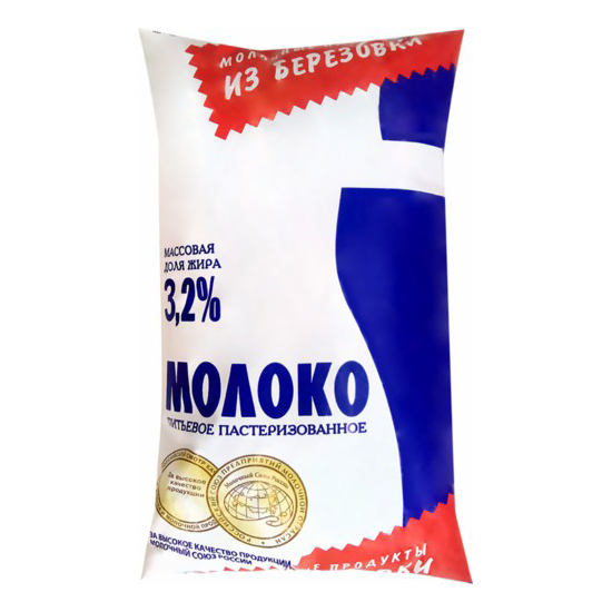 

Молоко 3,2% питьевое пастеризованное 800 мл Молочные продукты из Березовки БЗМЖ