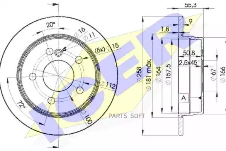 

Диск Тормозной Задний Mb W202 /D=258mm Icer 78bd6470-2 Icer арт. 78BD6470-2