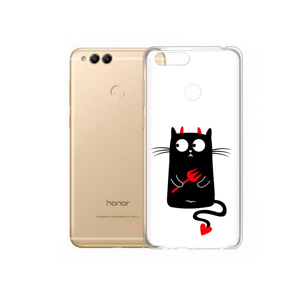

Чехол MyPads Tocco для Huawei 7X Кот демон (PT94112.65.97), Прозрачный, Tocco