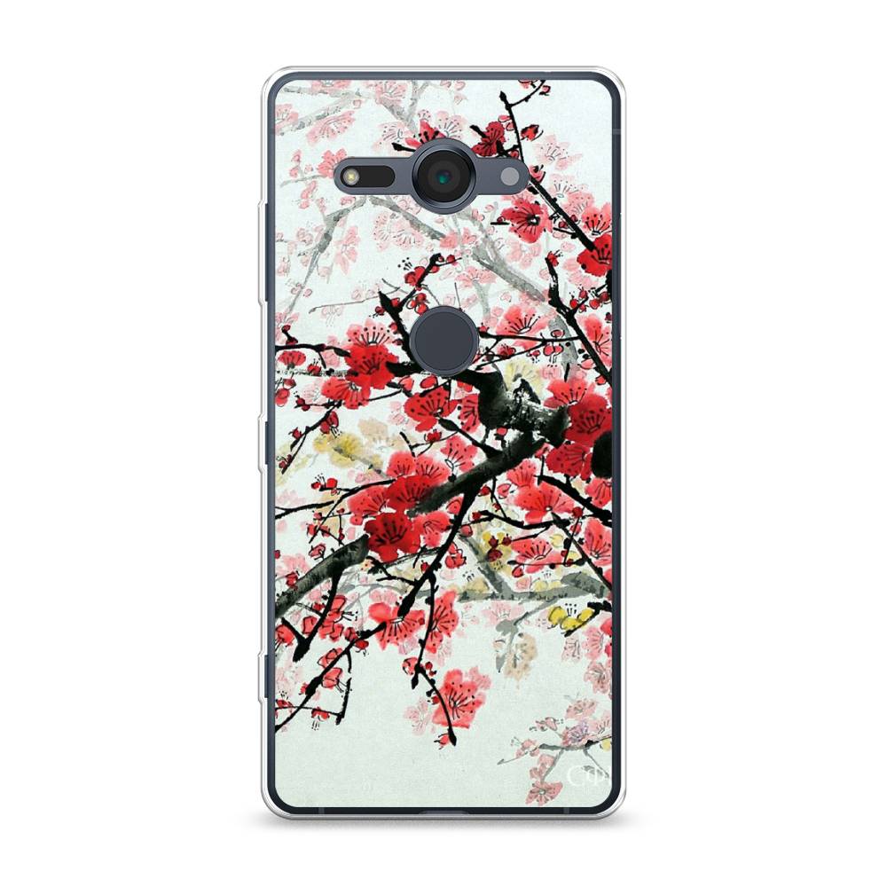 

Чехол Awog на Sony Xperia XZ2 compact "Сакура", Розовый;черный, 52950-4