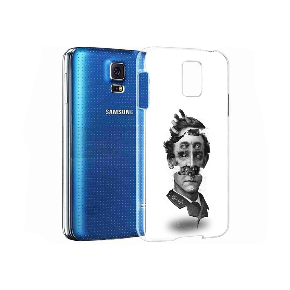 

Чехол MyPads Tocco для Samsung Galaxy S5 страшное лицо абстракция (PT12196.512.628), Прозрачный, Tocco