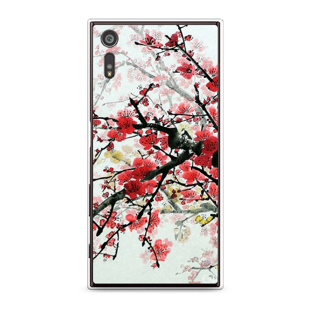 

Чехол Awog на Sony Xperia XZ "Сакура", Розовый;черный, 51450-4