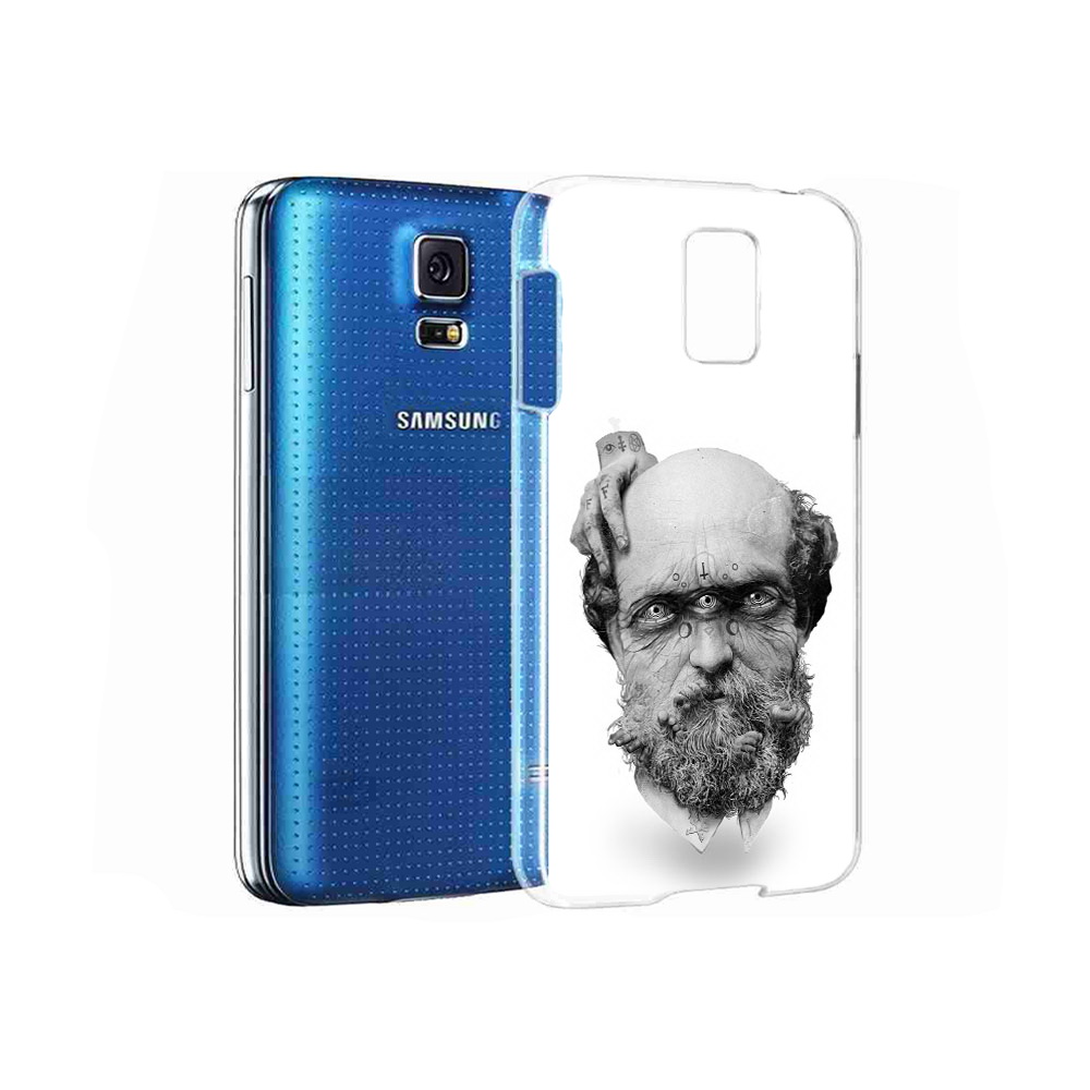 

Чехол MyPads Tocco для Samsung Galaxy S5 страшный бородатый мужчина абстракция, Прозрачный, Tocco