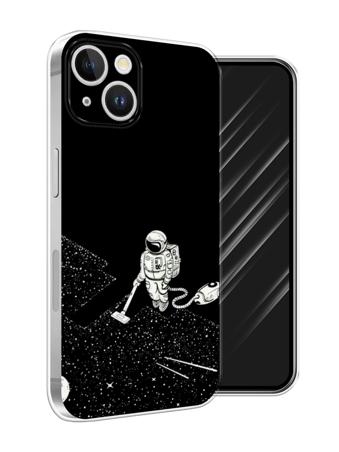 

Чехол Awog на Apple iPhone 15 Plus "Космонавт с пылесосом", Белый, 15650-1