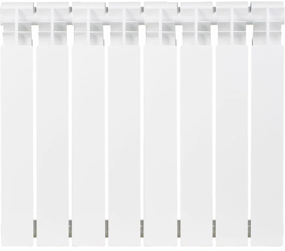 фото Биметаллический радиатор oasis eco 500/100/8, 8 секций, белый