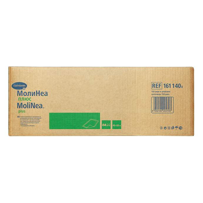 

Пеленки для кошек и собак одноразовые HARTMANN Molinea Plus 60 x 40 см, 150 шт, Molinea Plus
