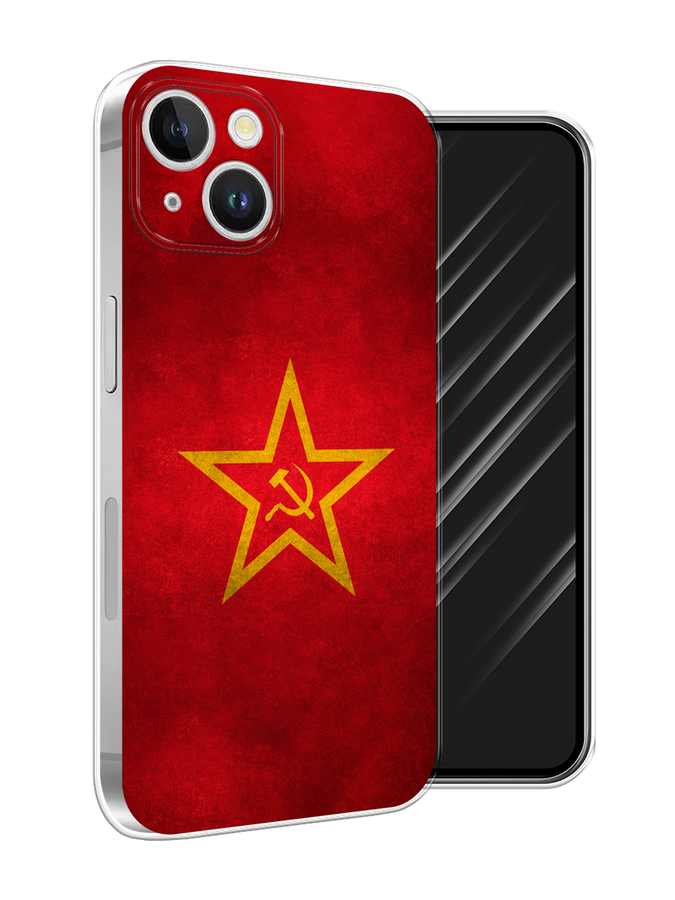 

Чехол Awog на Apple iPhone 15 Plus "Красное знамя", Желтый;красный, 15650-1