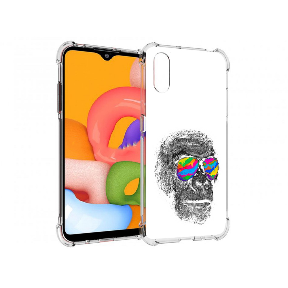 

Чехол MyPads Tocco для Samsung Galaxy A01 крутая обезьяна в очках (PT144711.509.422), Прозрачный, Tocco