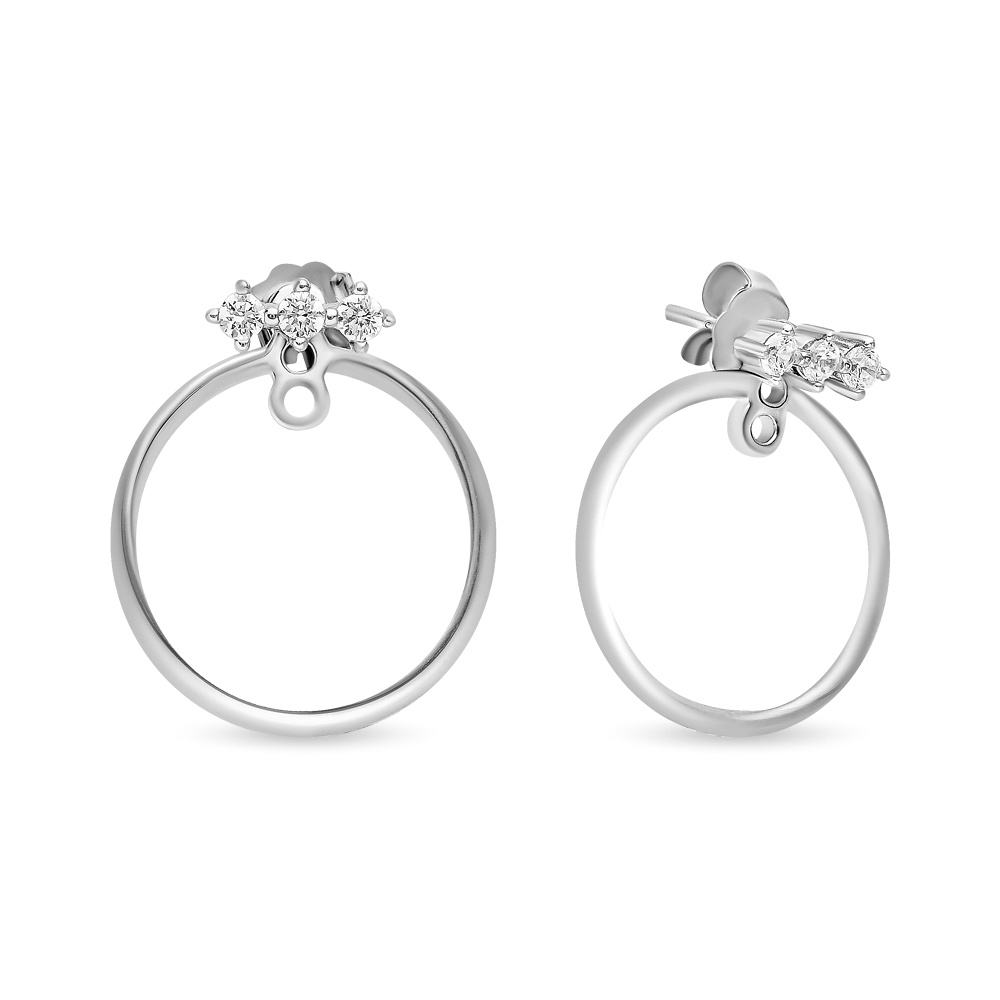 

Серьги из серебра 585Gold 702009261, фианит, 702009261