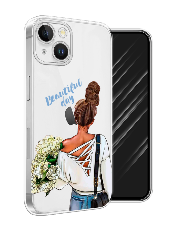 

Чехол Awog на Apple iPhone 15 Plus "Beautiful day vector", Коричневый;белый;зеленый, 15650-1