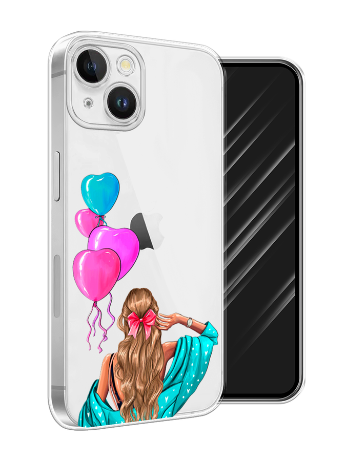 

Чехол Awog на Apple iPhone 15 Plus "День Рождения", Голубой;розовый;бежевый, 15650-1