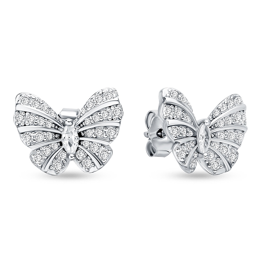 

Серьги пусеты из серебра 585Gold 702009306, фианит, 702009306