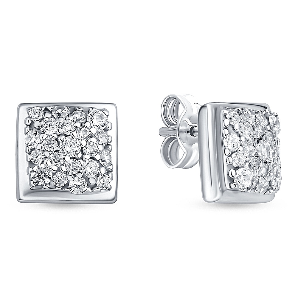 

Серьги пусеты из серебра 585Gold 702009310, фианит, 702009310