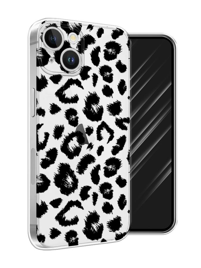 

Чехол Awog на Apple iPhone 15 Plus "Окрас леопарда фон", Черный, 15650-1